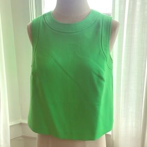 Neon green Banana Republic cropped dressy top